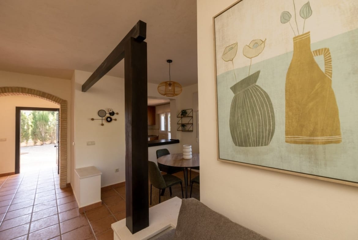 Hallway beside the dining area and kitchen serving hatch in Las Palas, Fuente Álamo, Murcia