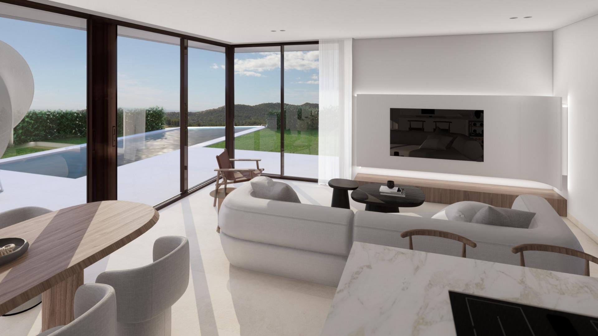 Light-Filled 3 Bedroom Villa with Private Solarium near Puig Campana Golf, Finestrat, Alicante