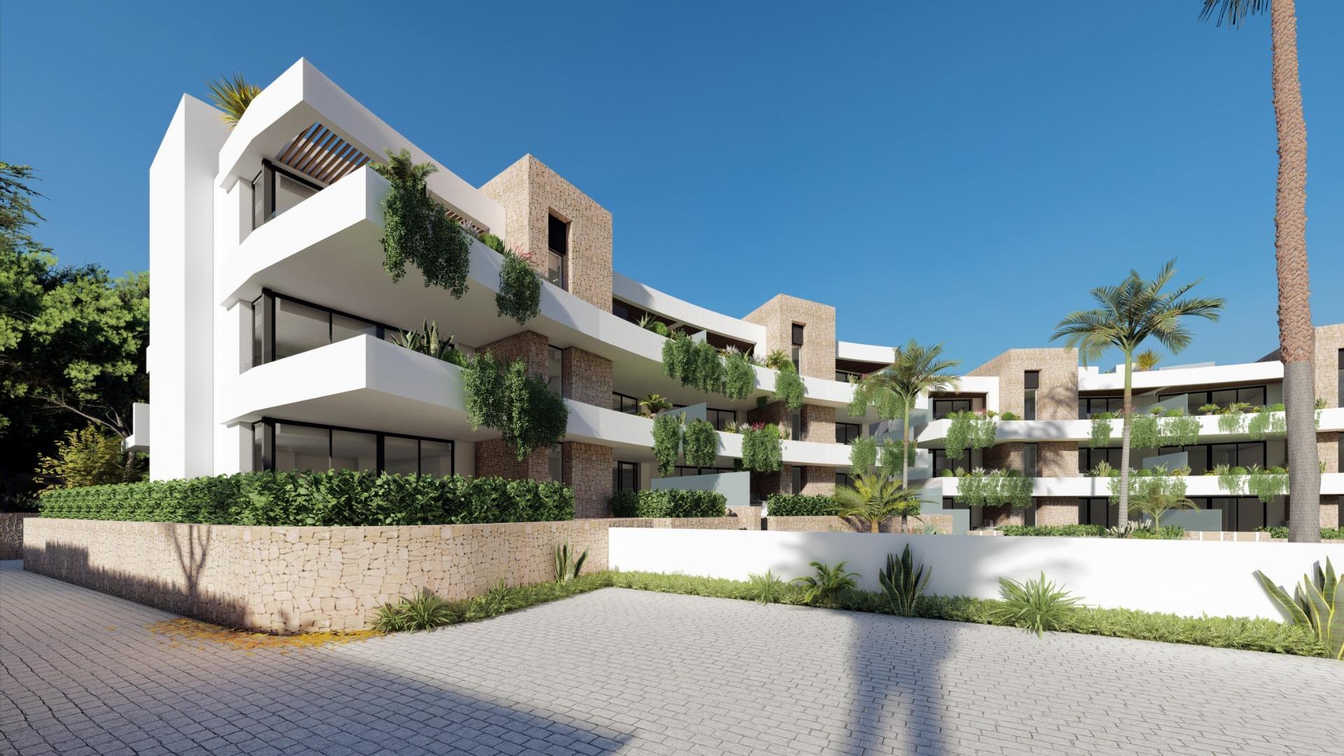 NEW-BUILD-RESIDENTIAL-COMPLEX-IN-LA-MANGA-CLUB-RESORT-2 Contemporary Las Orquídeas apartment exterior with private terraces