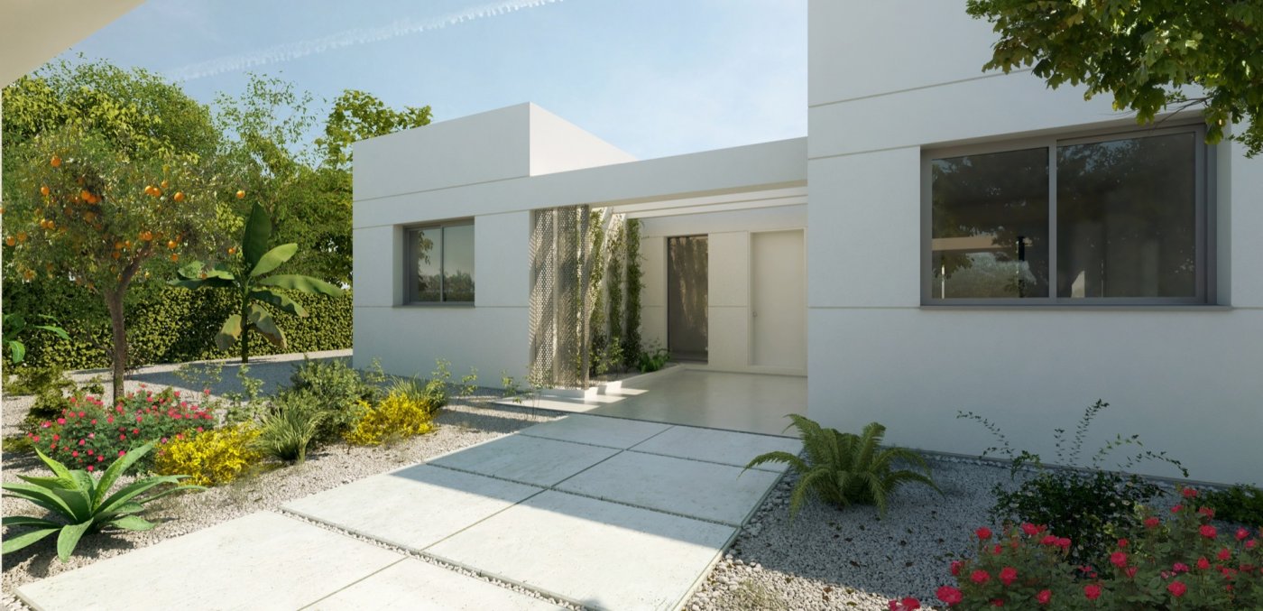 Private putting green in front of large sliding glass door with external stairs