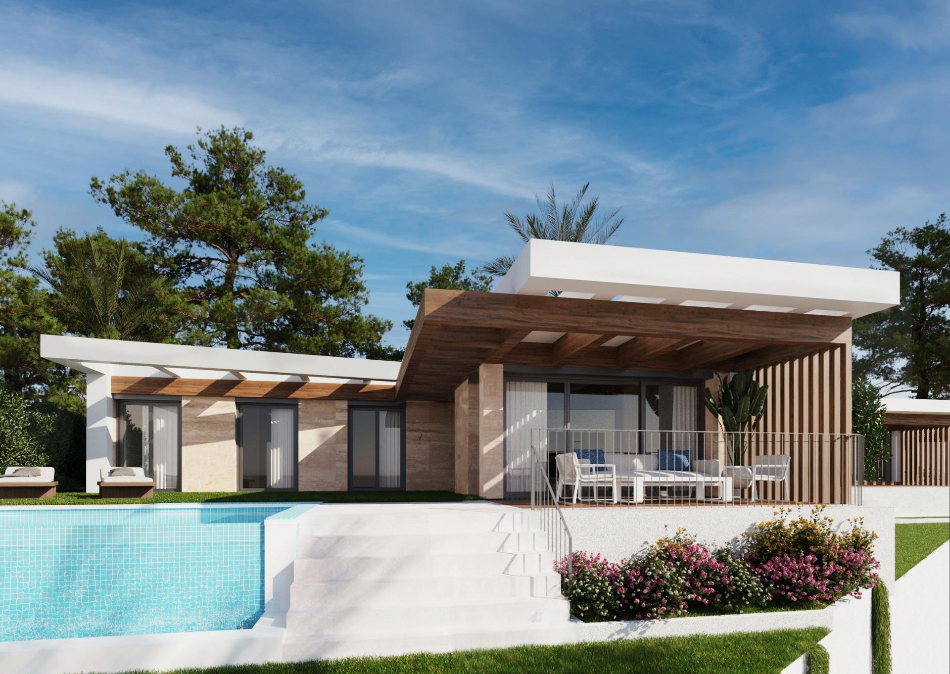 Contemporary New Build 2 Bedroom Single-Storey Villa with Sea Views for Sale in Polop, Costa Blanca