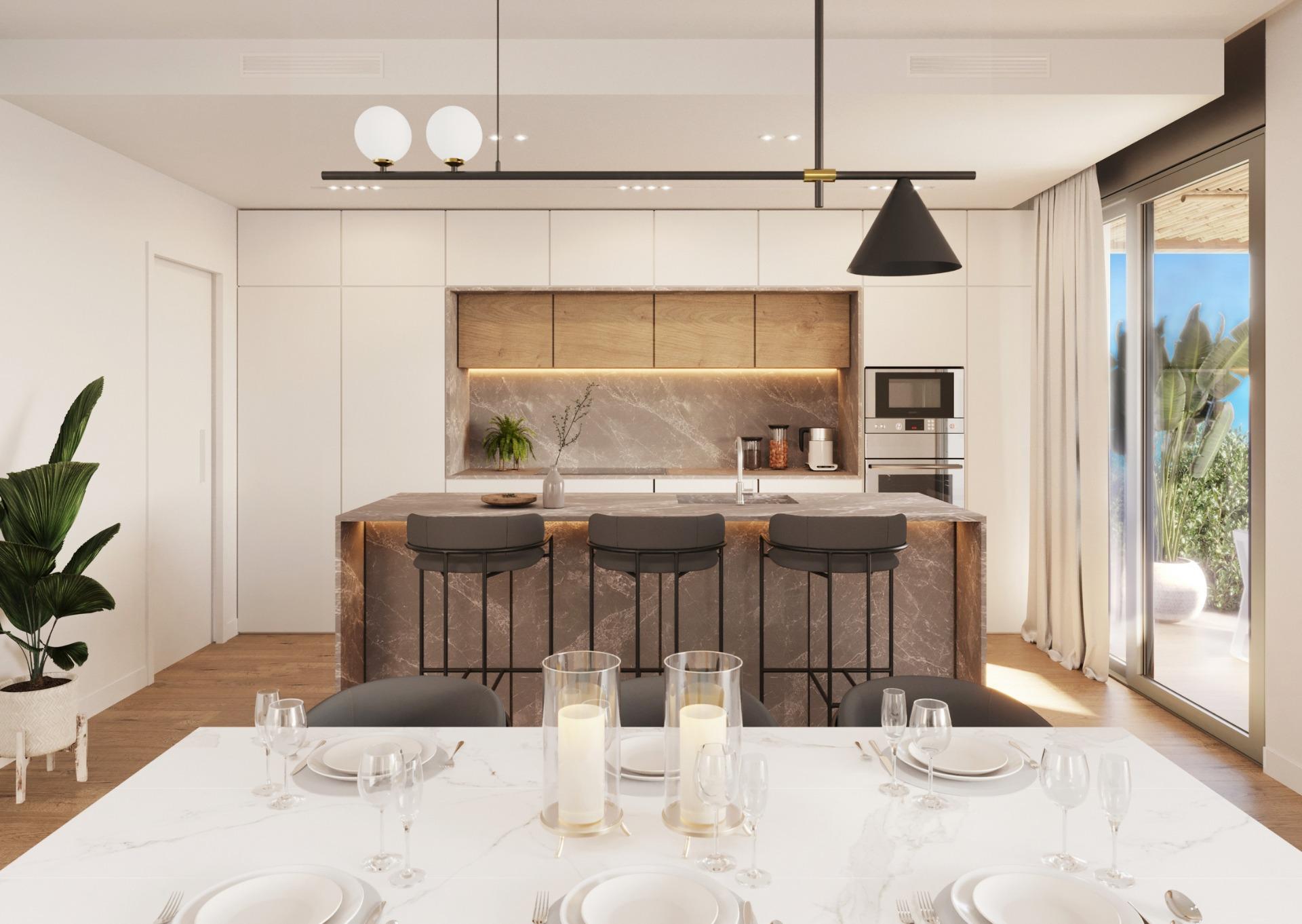 Contemporary New Build 2 Bedroom Single-Storey Villa with Sea Views for Sale in Polop, Costa Blanca