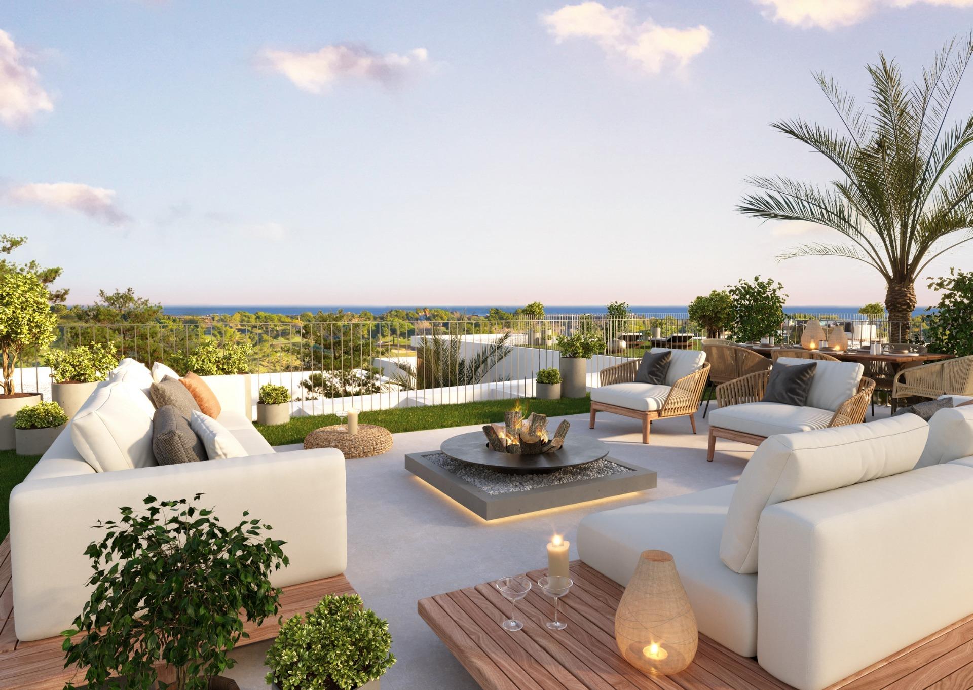 Contemporary New Build 2 Bedroom Single-Storey Villa with Sea Views for Sale in Polop, Costa Blanca