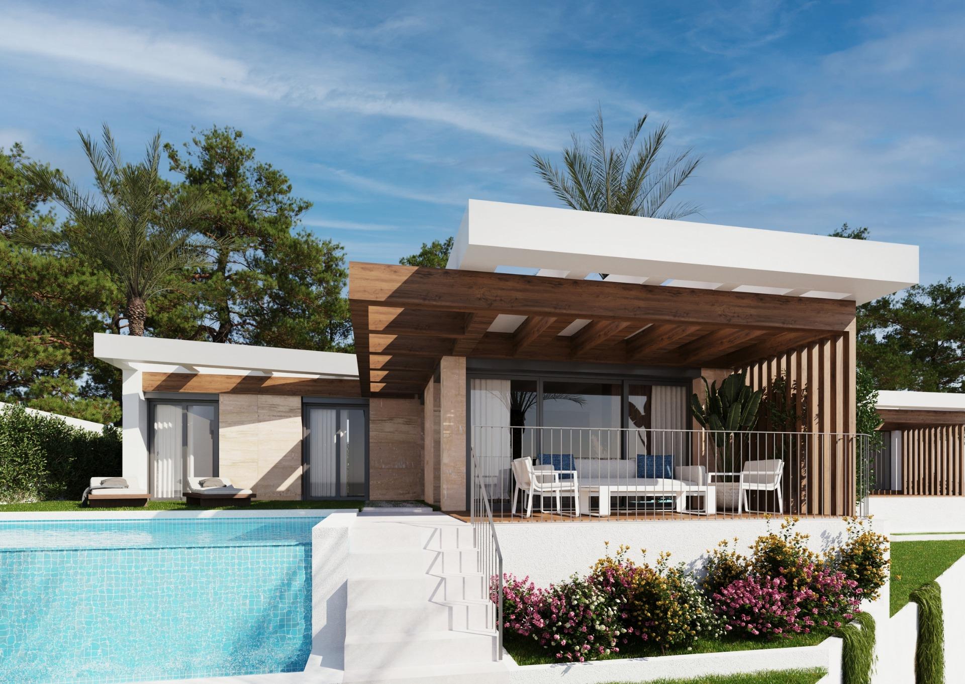 Contemporary New Build 2 Bedroom Single-Storey Villa with Sea Views for Sale in Polop, Costa Blanca