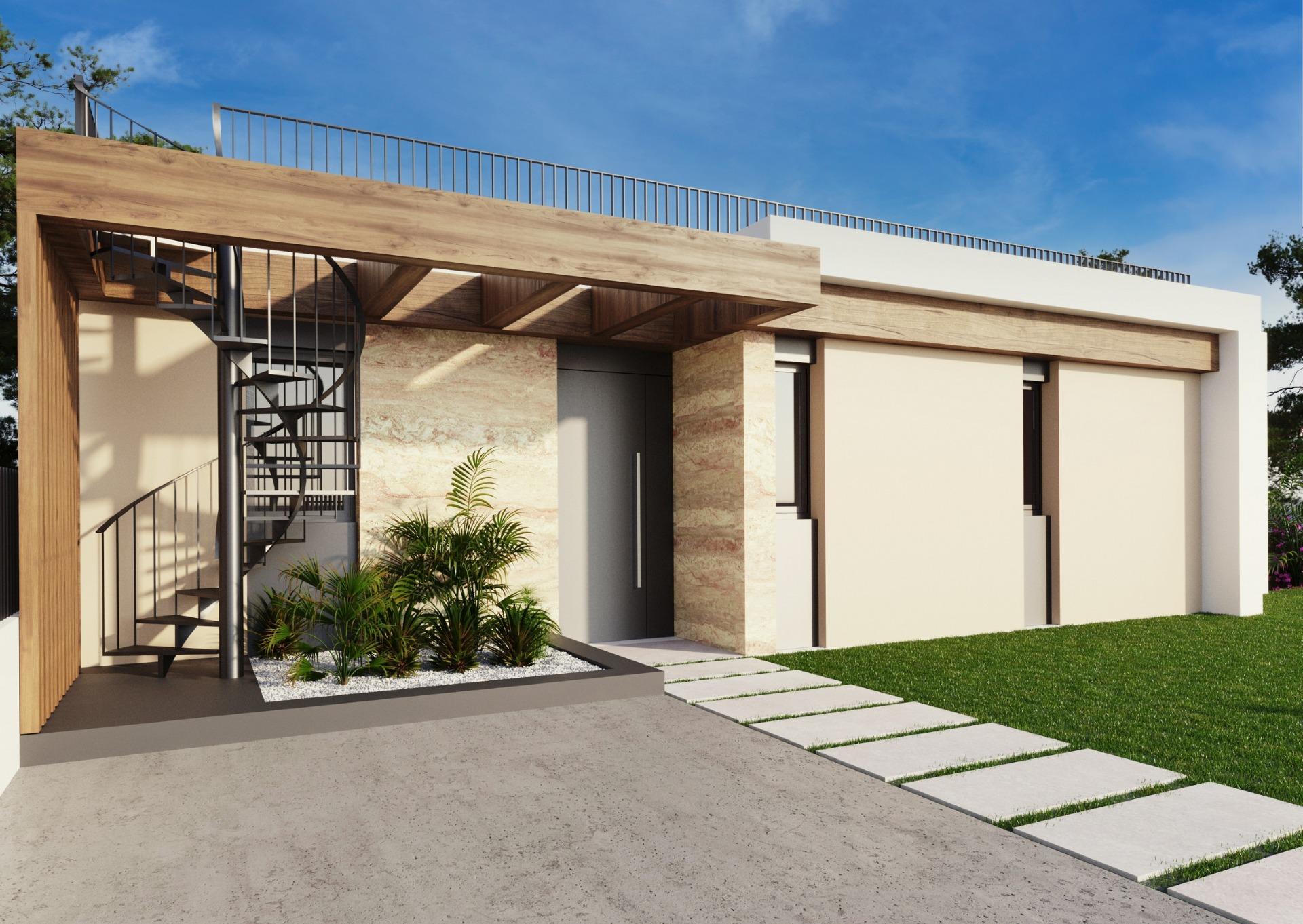 Contemporary New Build 2 Bedroom Single-Storey Villa with Sea Views for Sale in Polop, Costa Blanca