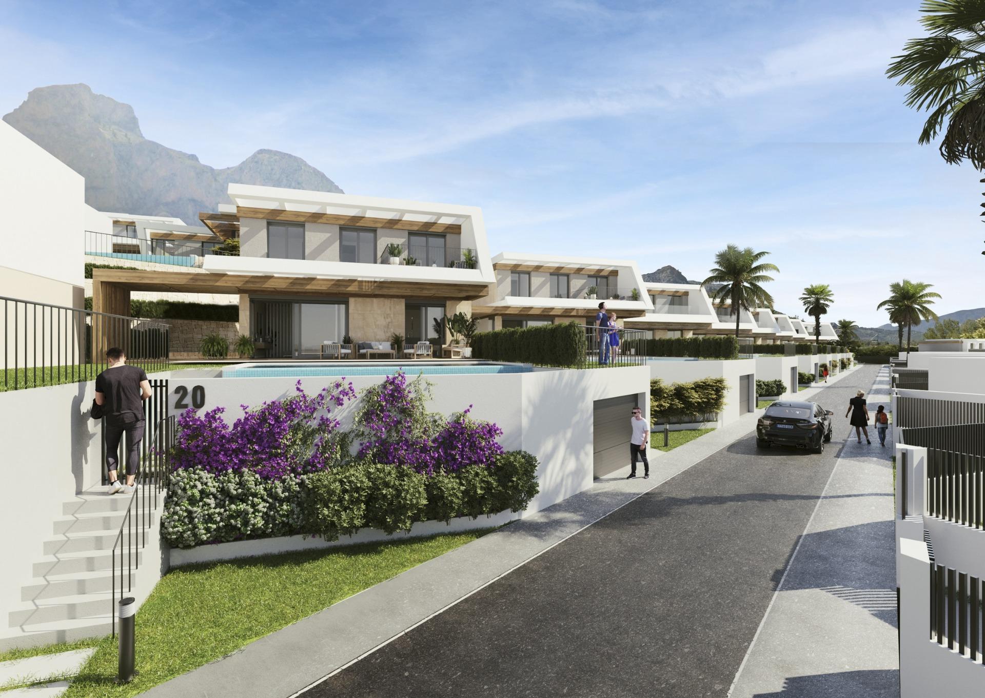Contemporary New Build 2 Bedroom Single-Storey Villa with Sea Views for Sale in Polop, Costa Blanca