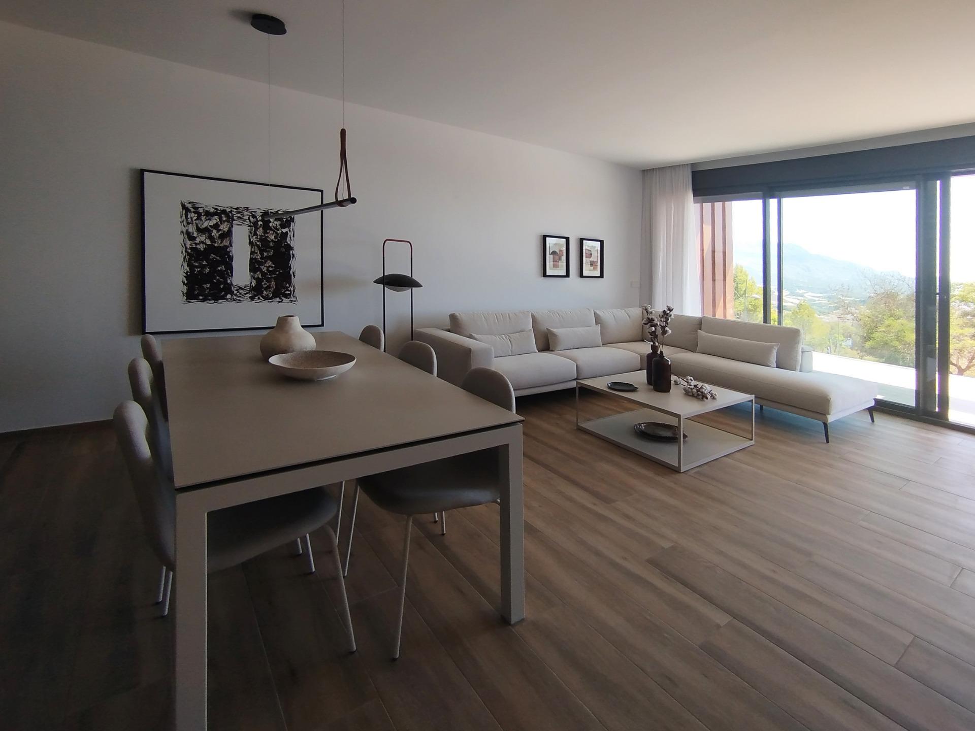 Contemporary New Build 2 Bedroom Single-Storey Villa with Sea Views for Sale in Polop, Costa Blanca