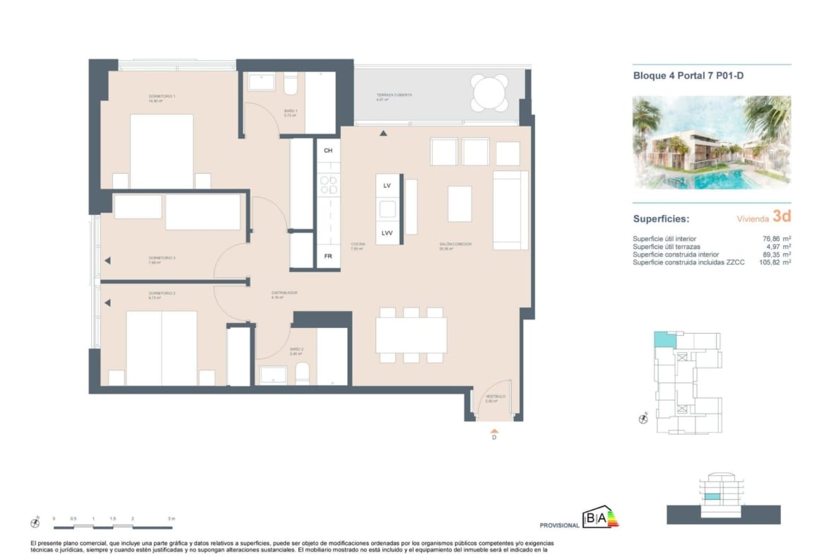 Apartment Floor Plan in Jávea, Alicante