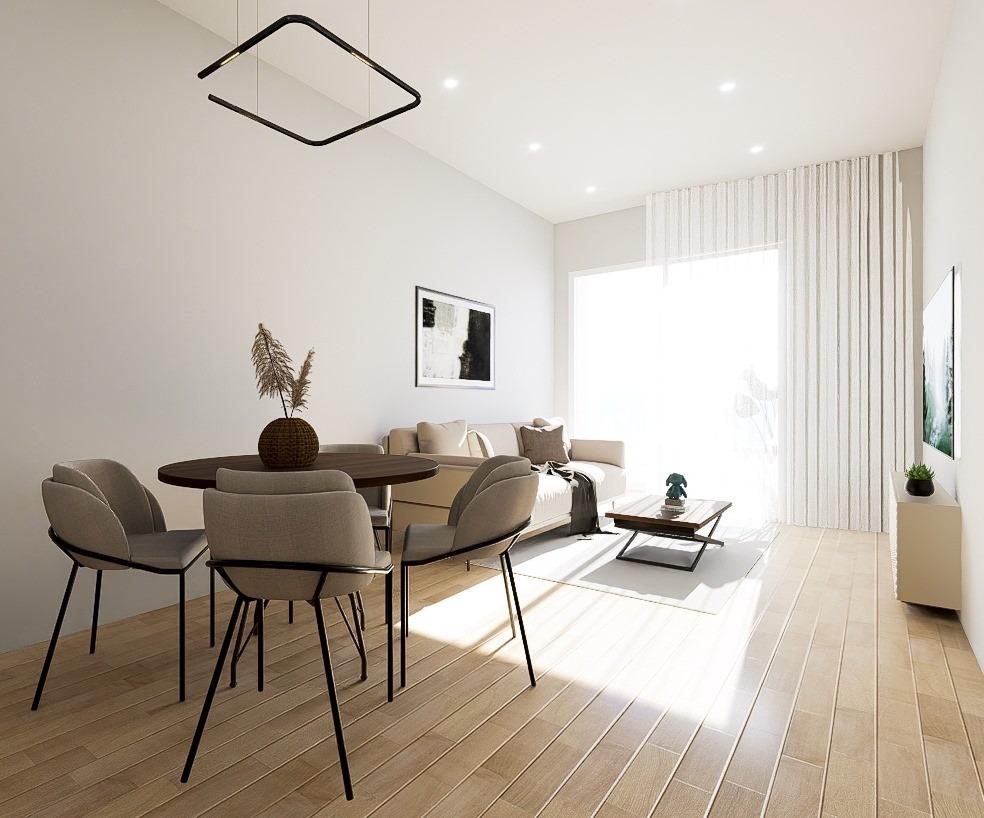 New-Build-Apartments-in-the-Centre-of-Torrevieja-Near-Playa-del-Cura-15 Corner elevation render of a contemporary new build apartment block in Torrevieja, Alicante