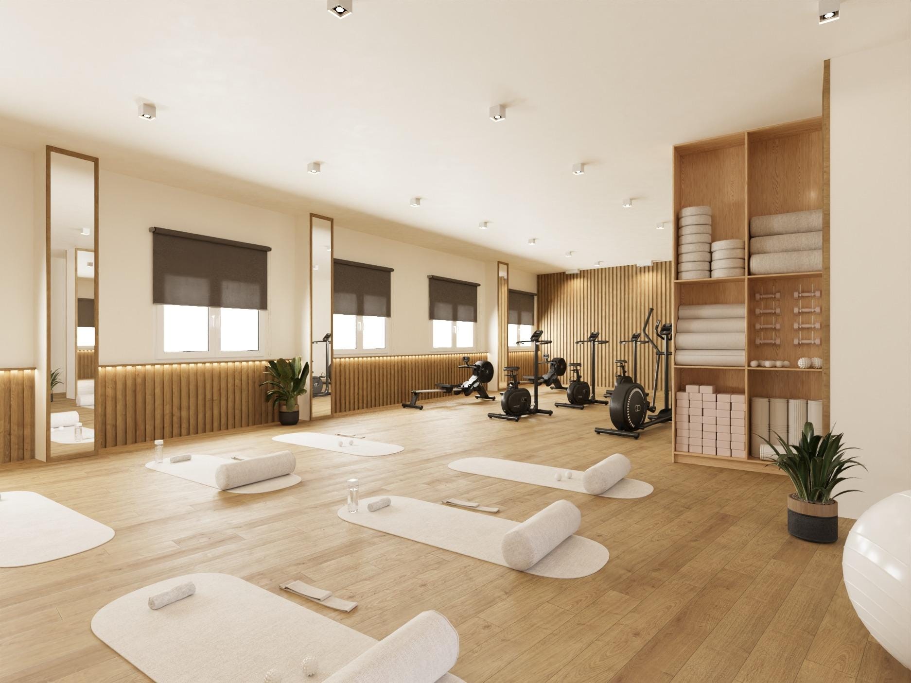 New-Build-Development-in-Aguilas-Murcia-Just-300-Meters-from-the-Beach-8 CGI of the communal gym in a new build residence in Águilas, Murcia