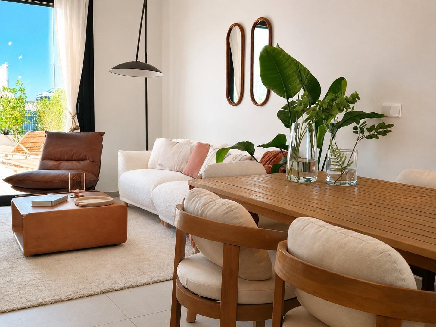 Key Ready 3 Bedroom Semi-Detached Villa with Corner Garden in Altaona Golf, Murcia
