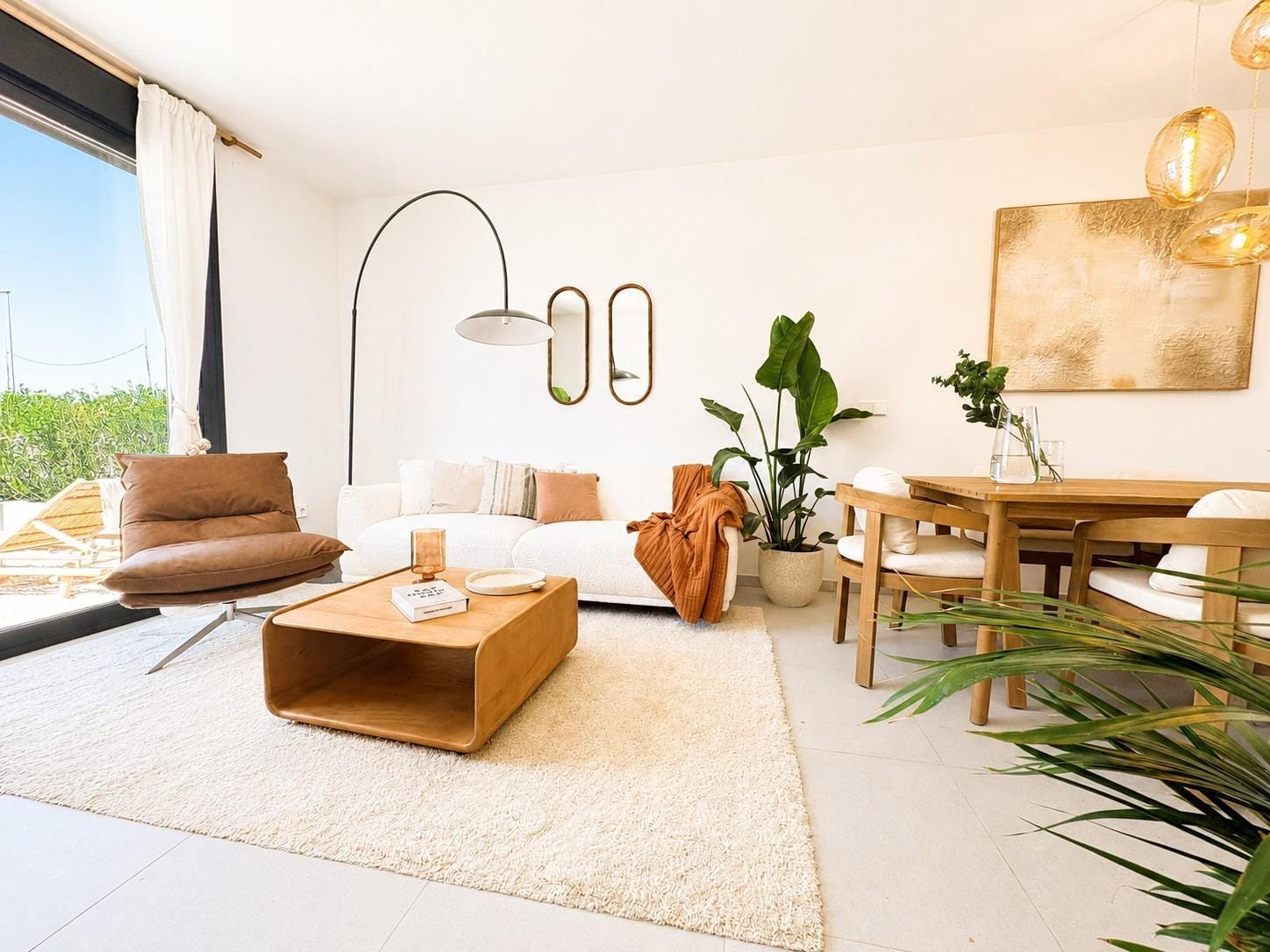Practical Key Ready 2 Bedroom Single Storey Townhouse in Altaona Golf, Murcia