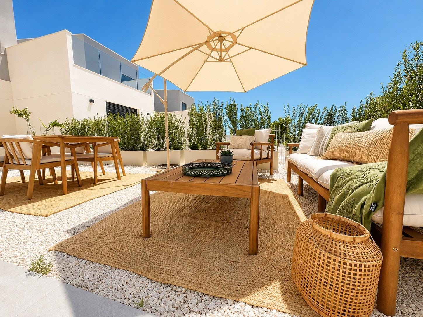 Practical Key Ready 2 Bedroom Single Storey Townhouse in Altaona Golf, Murcia
