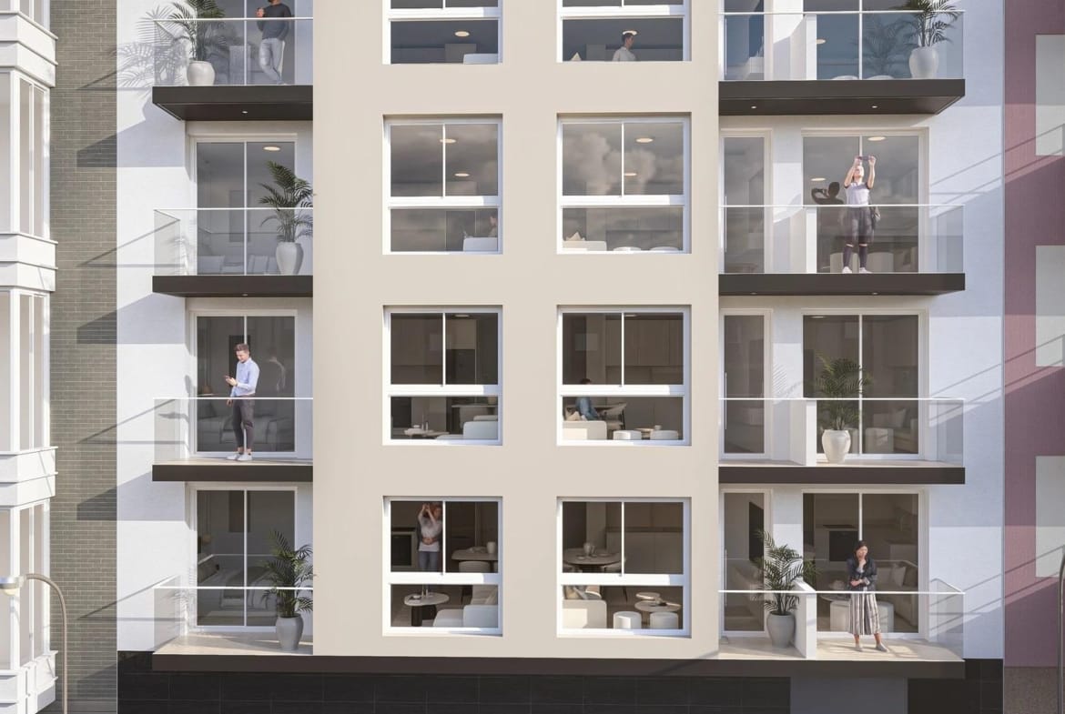 Modern apartment building exterior in Torrevieja, Alicante