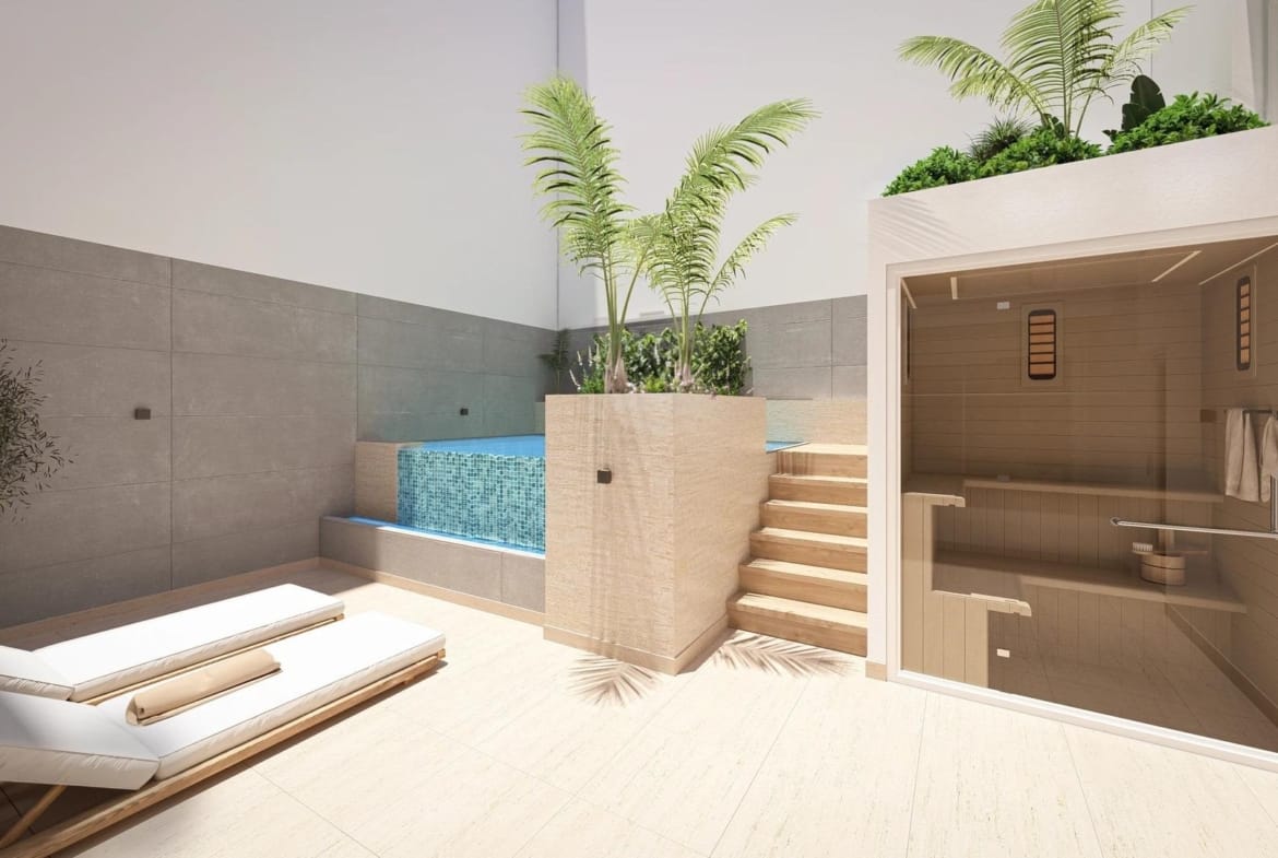 Ground floor pool and dry sauna in Torrevieja, Alicante