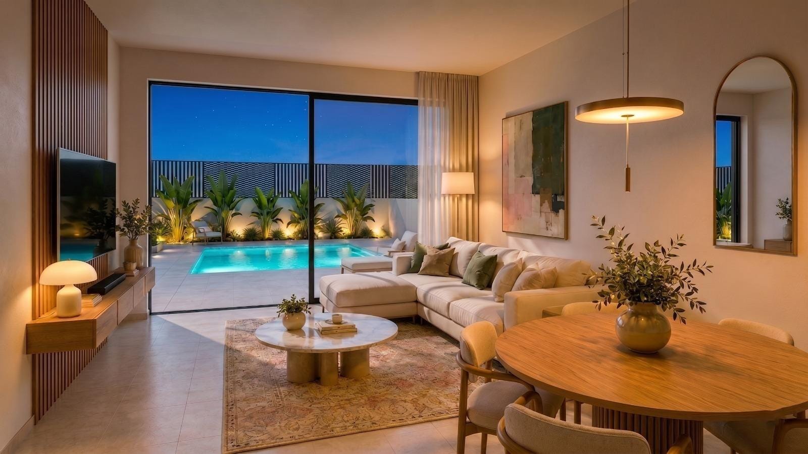 Welcoming 3 Bedroom Townhouse with Private Pool in Santa Rosalía Lake & Life Resort, Murcia