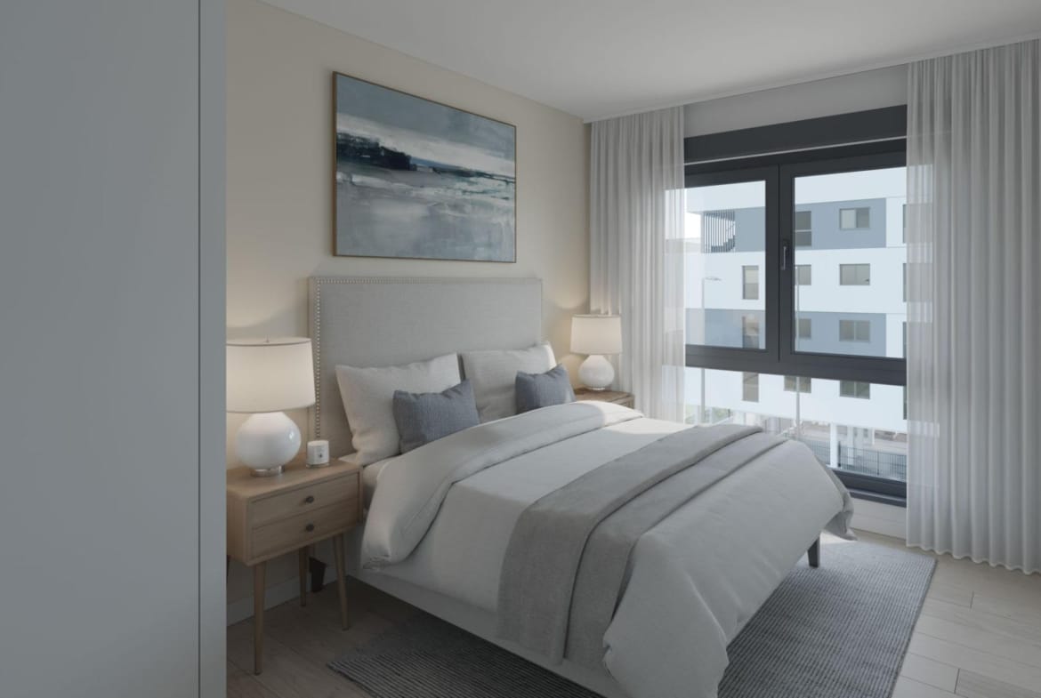 Double bedroom in a San Agustín penthouse, Alicante