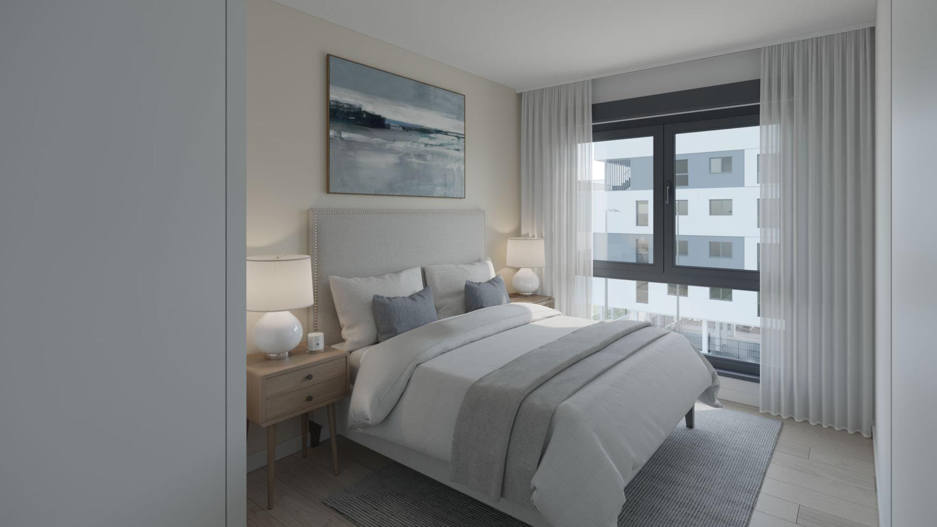 Double bedroom in a San Agustín penthouse, Alicante