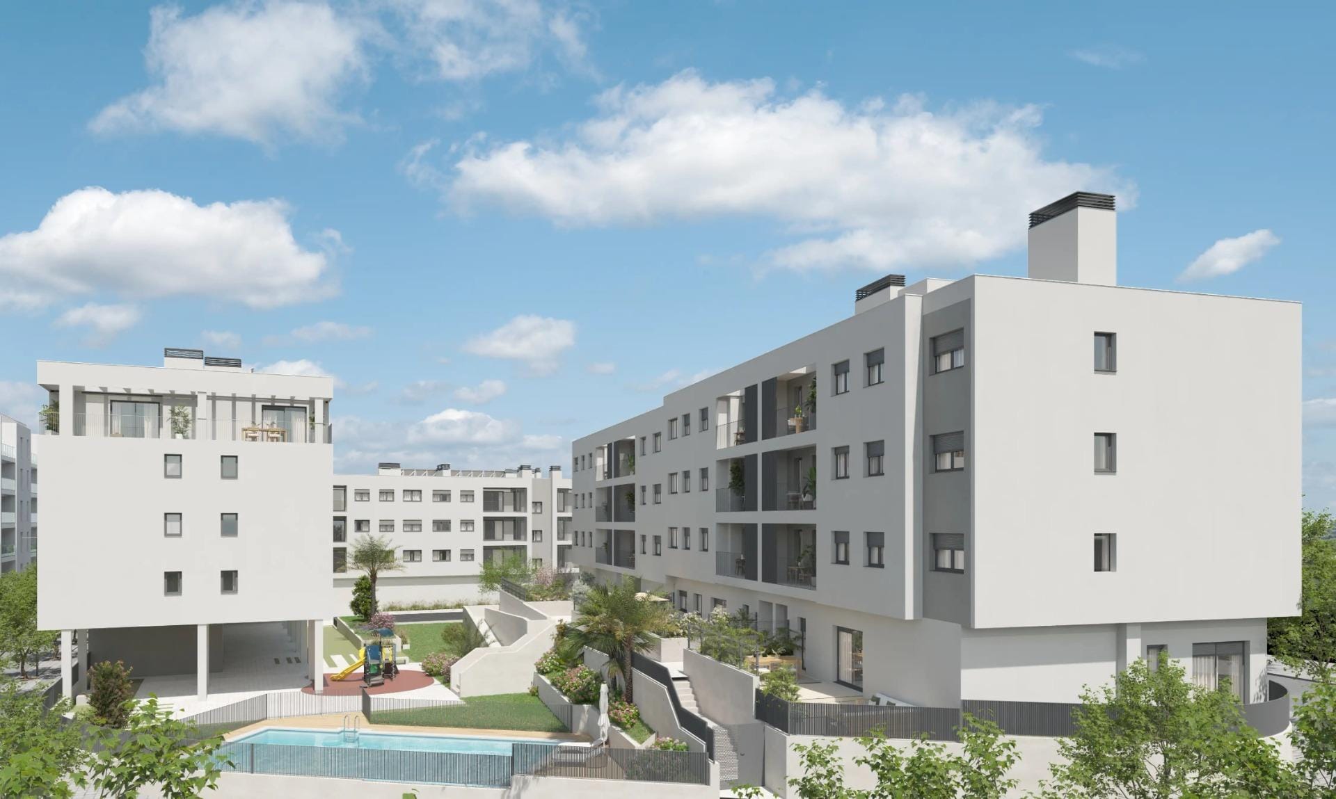New-Residential-Development-in-Alicante-with-Open-Views-10 Contemporary 2 Bedroom Ground Floor Apartment with Communal Pool in San Agustín, Alicante