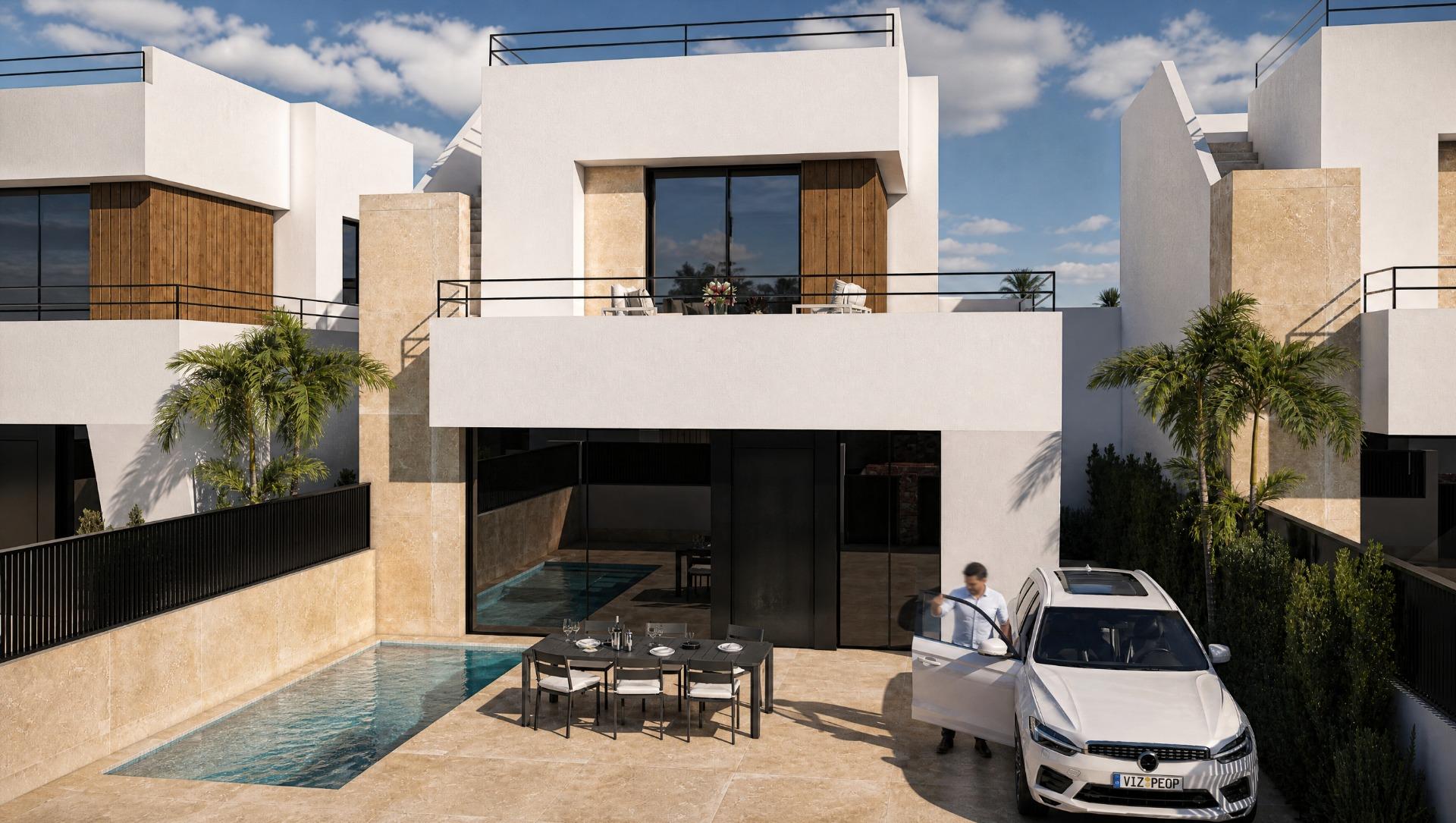 Murcia Two-storey villa terrace with parking and optional pool in Condado de Alhama Golf Resort