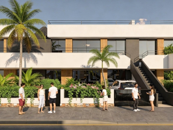 Landscaped exterior of the golf apartments in Condado de Alhama Golf Resort