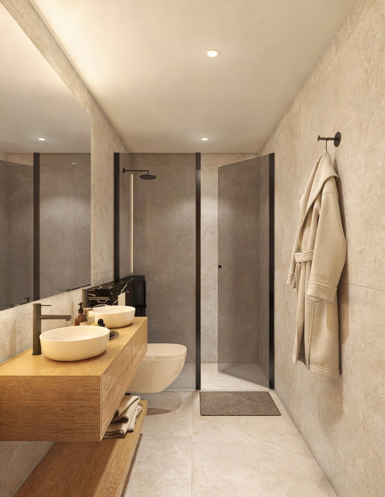 Newly-built-bungalows-at-Condado-de-Alhama-Golf-Resort-Murcia-6 Bright double bedroom with fitted wardrobe in a golf apartment at Condado de Alhama Golf Resort