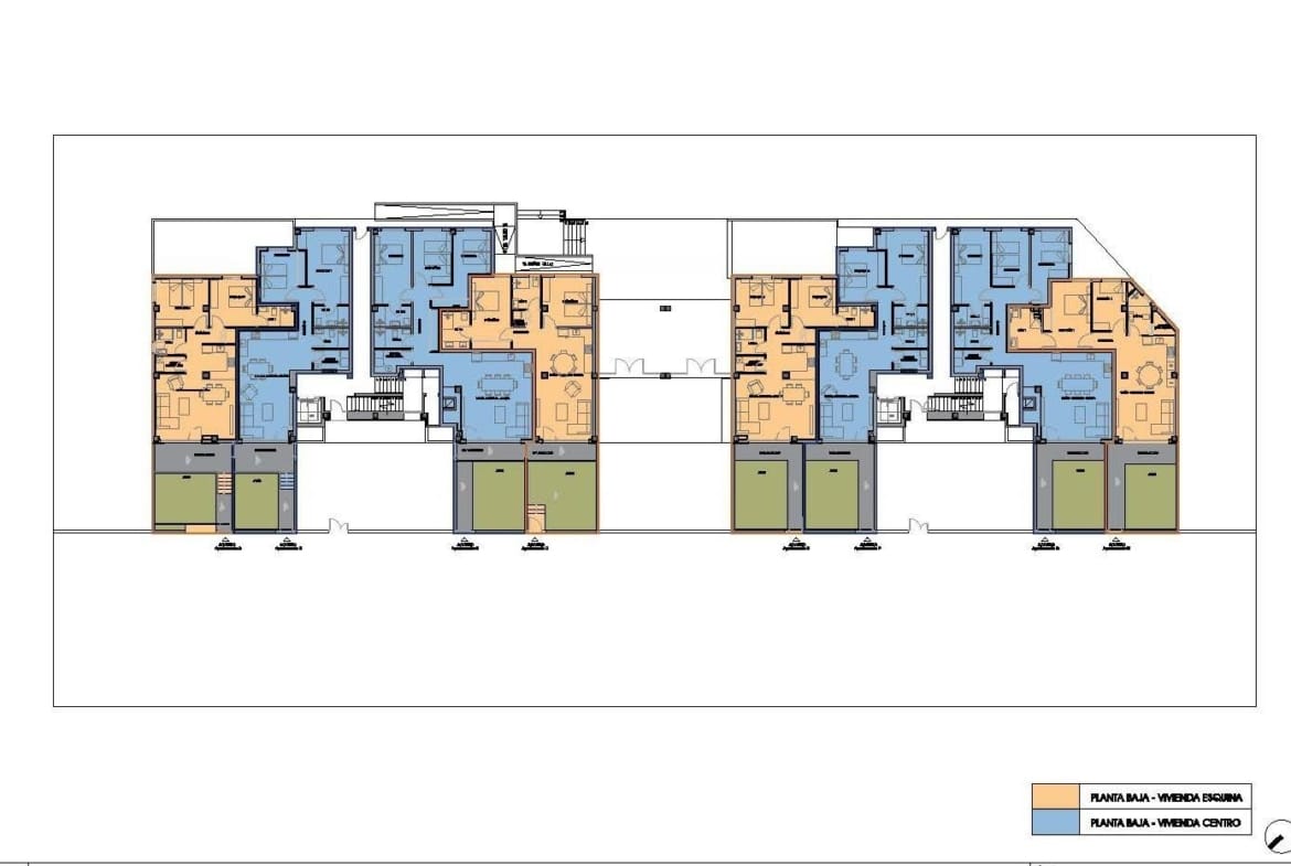 Ground-floor layout of the Villajoyosa apartment development