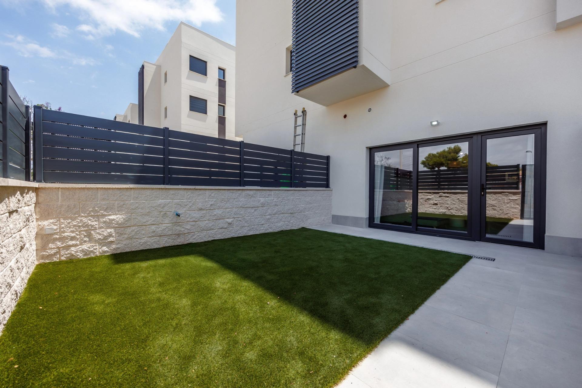 Unique Investment Opportunity in Villajoyosa Costa Blanca North Private garden of a 3 bedroom ground floor apartment in Villajoyosa