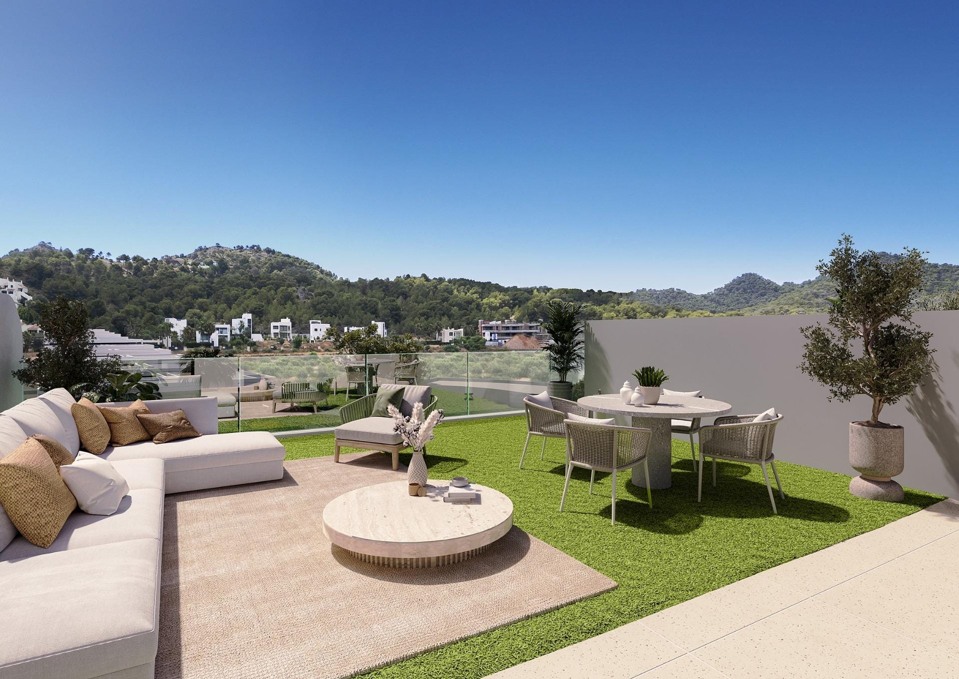 A-residential-development-comprising-bungalows-terraced-houses-and-villas-at-La-Manga-Club-6 Scenic New Build 3 Bedroom Penthouse with Private Solarium in La Manga Club, Murcia