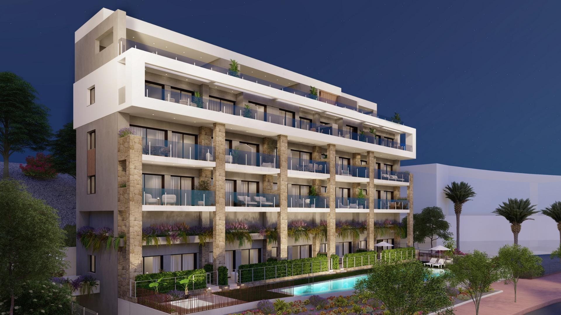 Mediterranean 2 Bedroom Second Floor Apartment with Sea Views in Villajoyosa, Alicante