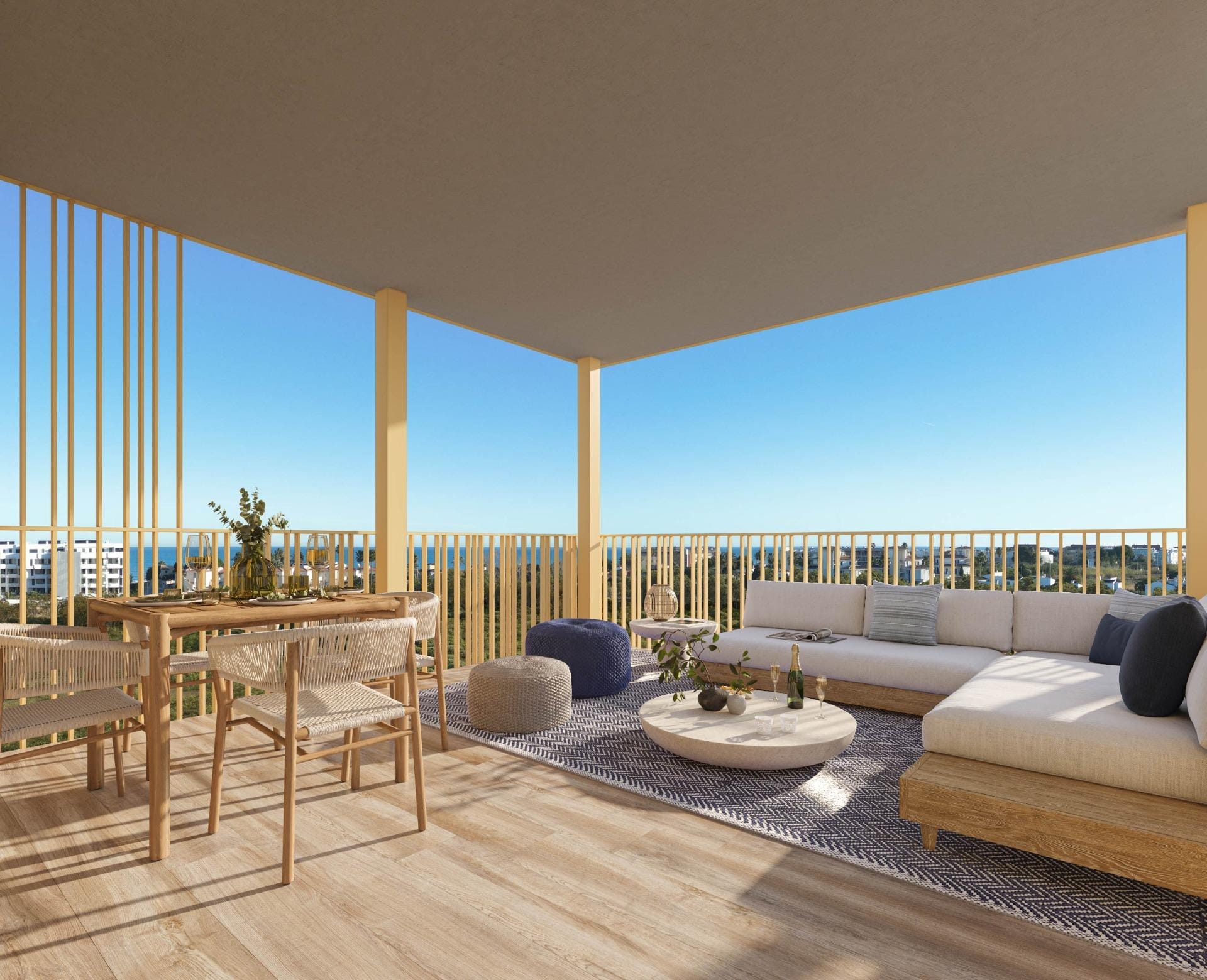 Elevated 3 Bedroom Penthouse with Private Solarium and Beach Club Access in El Vergel, Alicante