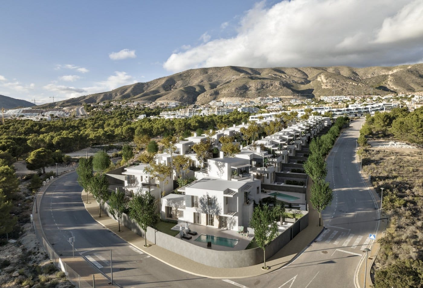 Tranquil Key Ready 3 Bedroom Villa with Sea Views and Basement Garage in Sierra Cortina, Finestrat, Alicante