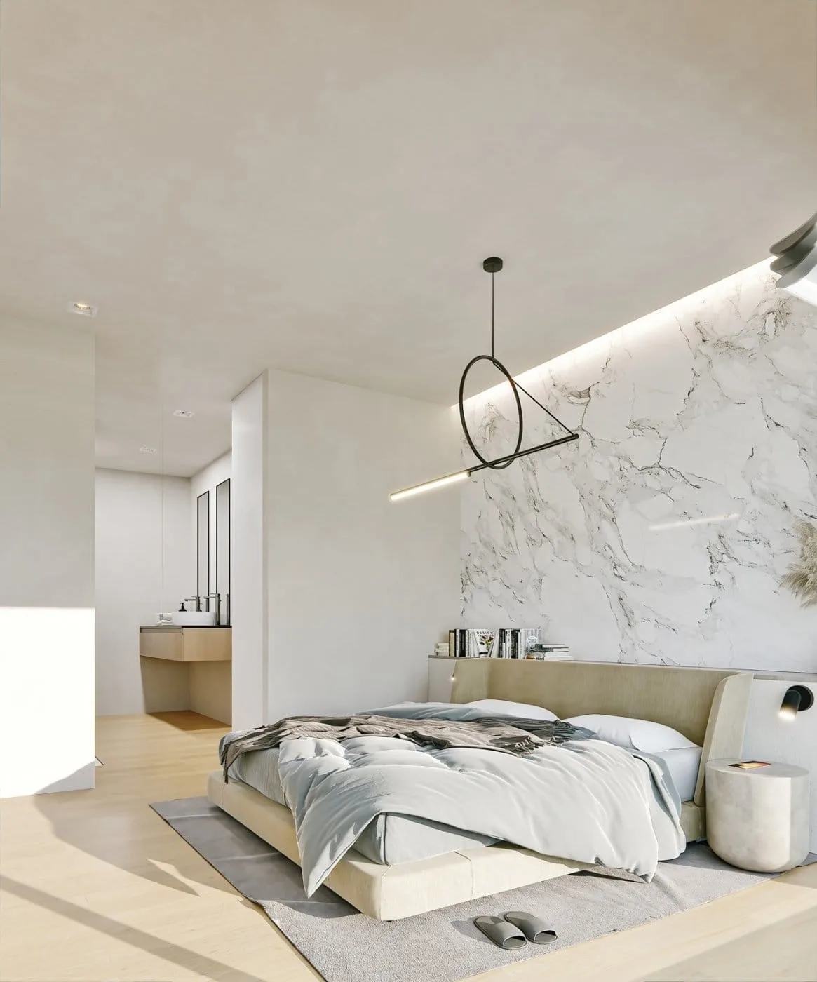 NEW-BUILD-VILLAS-IN-FINESTRAT-8 Lugnt belägen inflyttningsklar villa med 3 sovrum, havsutsikt och källargarage i Sierra Cortina, Finestrat, Alicante