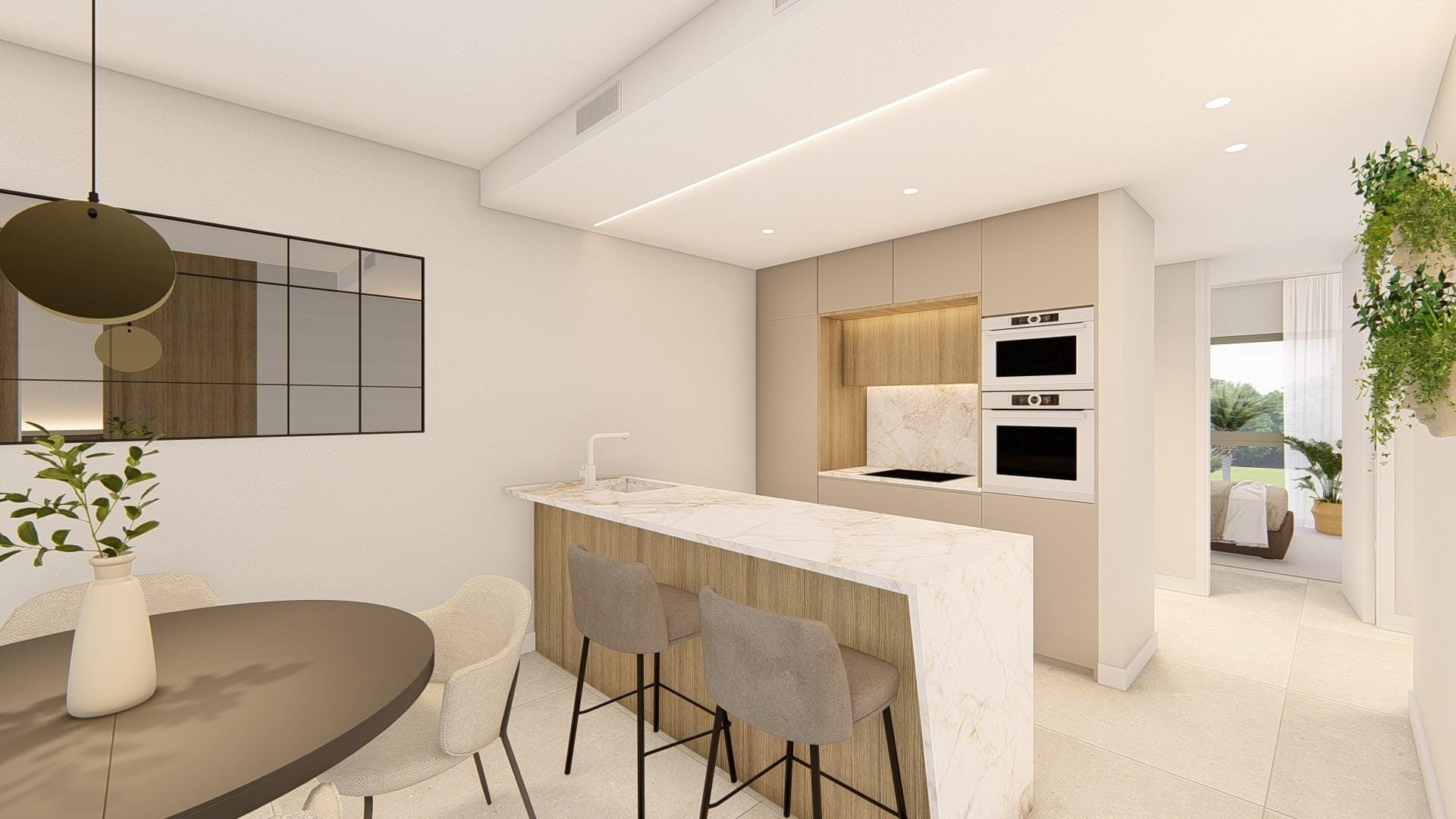 Bright New Build 3 Bedroom Apartment with Terrace in Serena Golf, Los Alcazares, Murcia