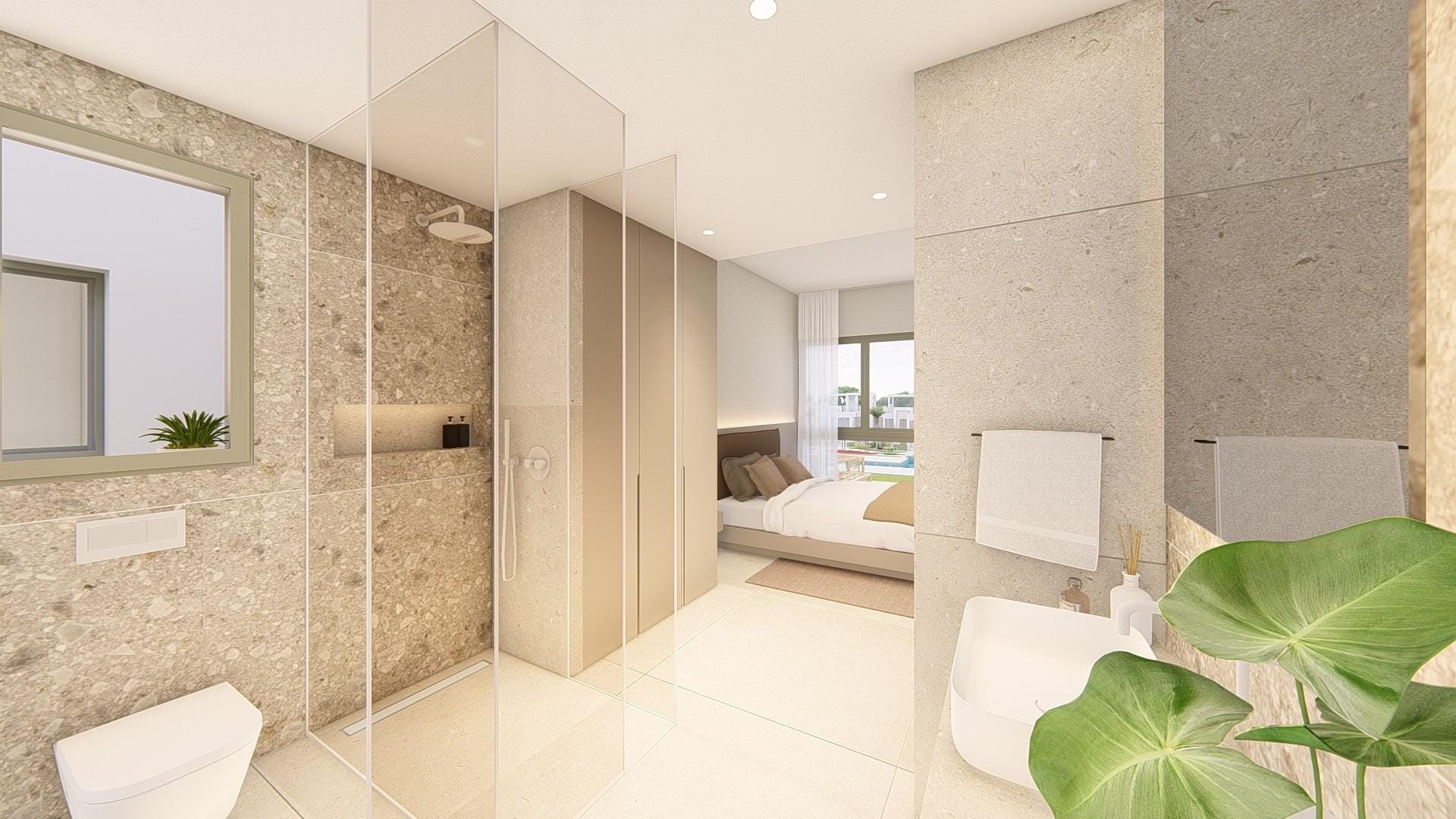 Bright New Build 3 Bedroom Apartment with Terrace in Serena Golf, Los Alcazares, Murcia