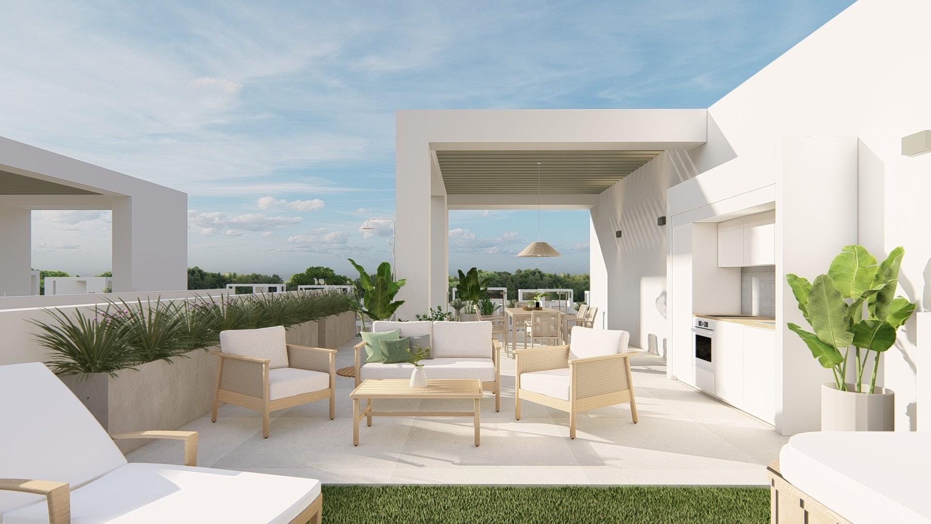 Bright New Build 3 Bedroom Apartment with Terrace in Serena Golf, Los Alcazares, Murcia