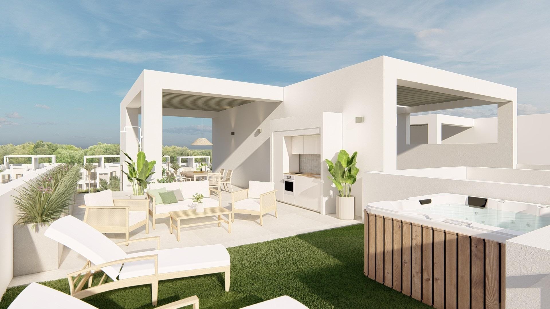 Bright New Build 3 Bedroom Apartment with Terrace in Serena Golf, Los Alcazares, Murcia