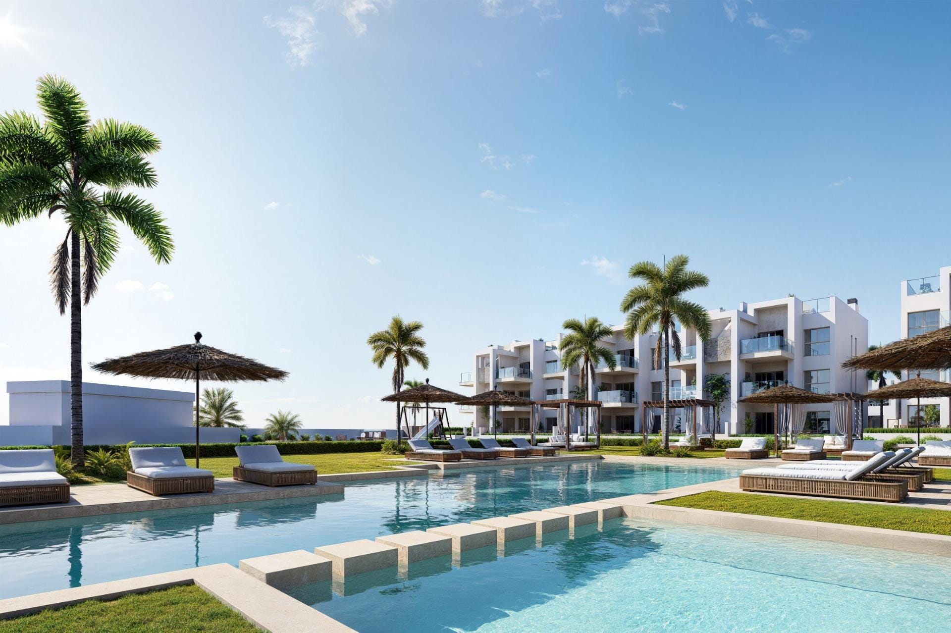 Inviting 2 Bedroom Ground Floor Apartment with Private Garden in Serena Golf, Los Alcazares, Murcia