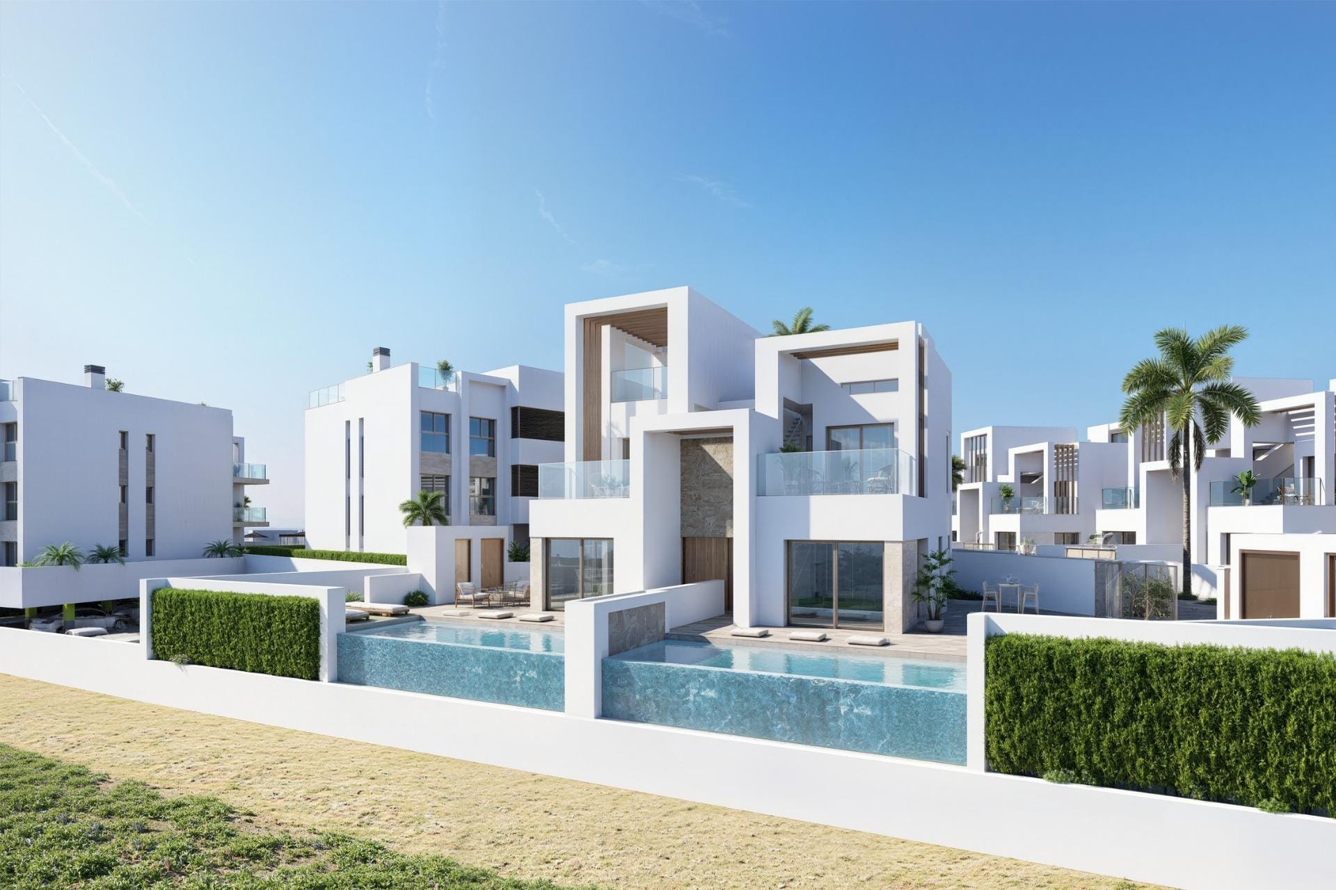 New-Build-Villas-with-Private-Pool-at-Serena-Golf-Los-Alcazares-8 Distinctive 3 Bedroom Semi-Detached Villa with Private Pool in Serena Golf, Los Alcazares, Murcia