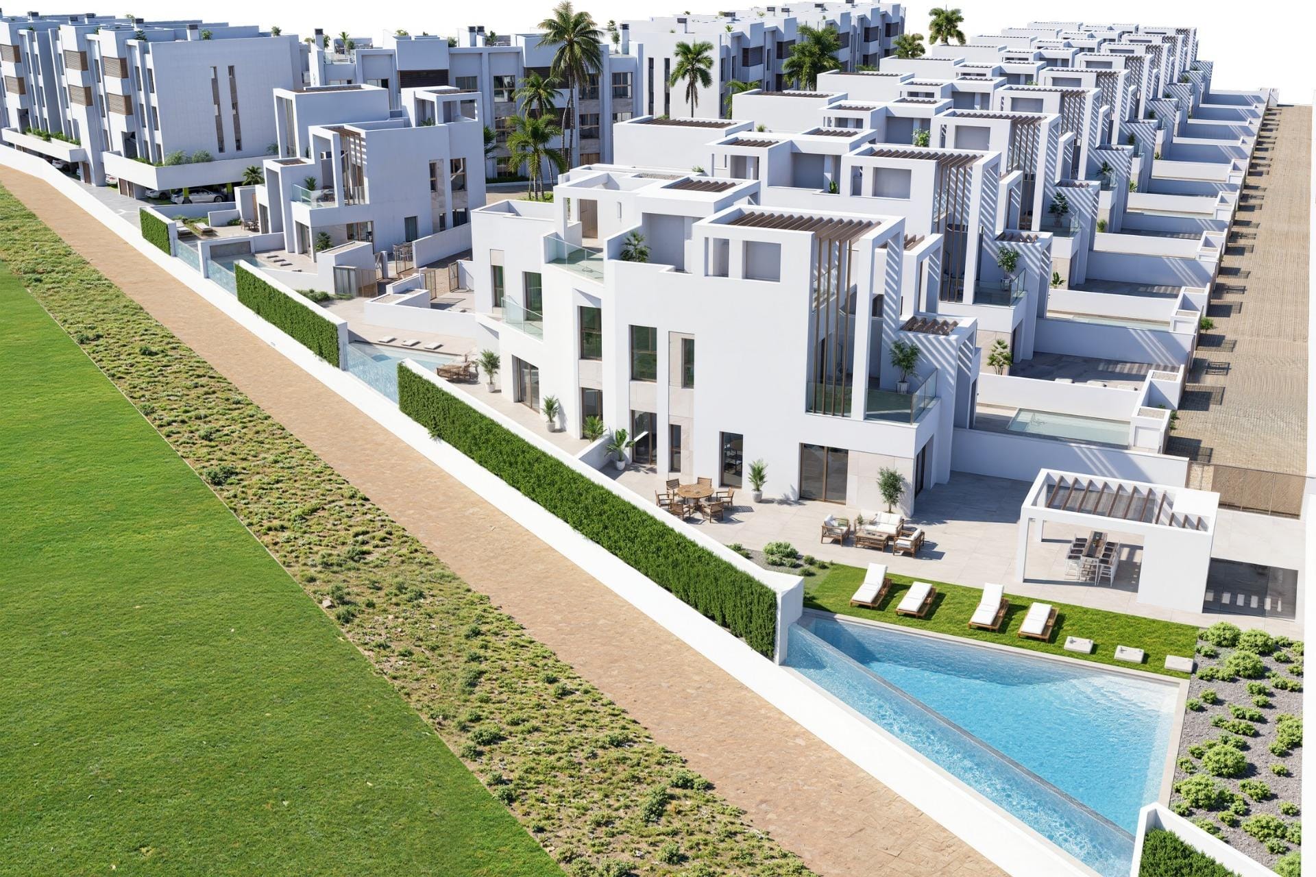 New-Build-Villas-with-Private-Pool-at-Serena-Golf-Los-Alcazares-9 Distinctive 3 Bedroom Semi-Detached Villa with Private Pool in Serena Golf, Los Alcazares, Murcia