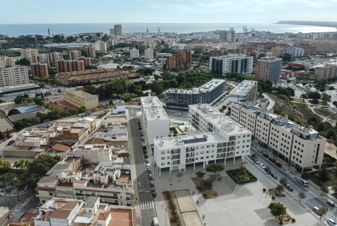 Aerial view of the apartment development within Alicante in San Agustín, Alicante