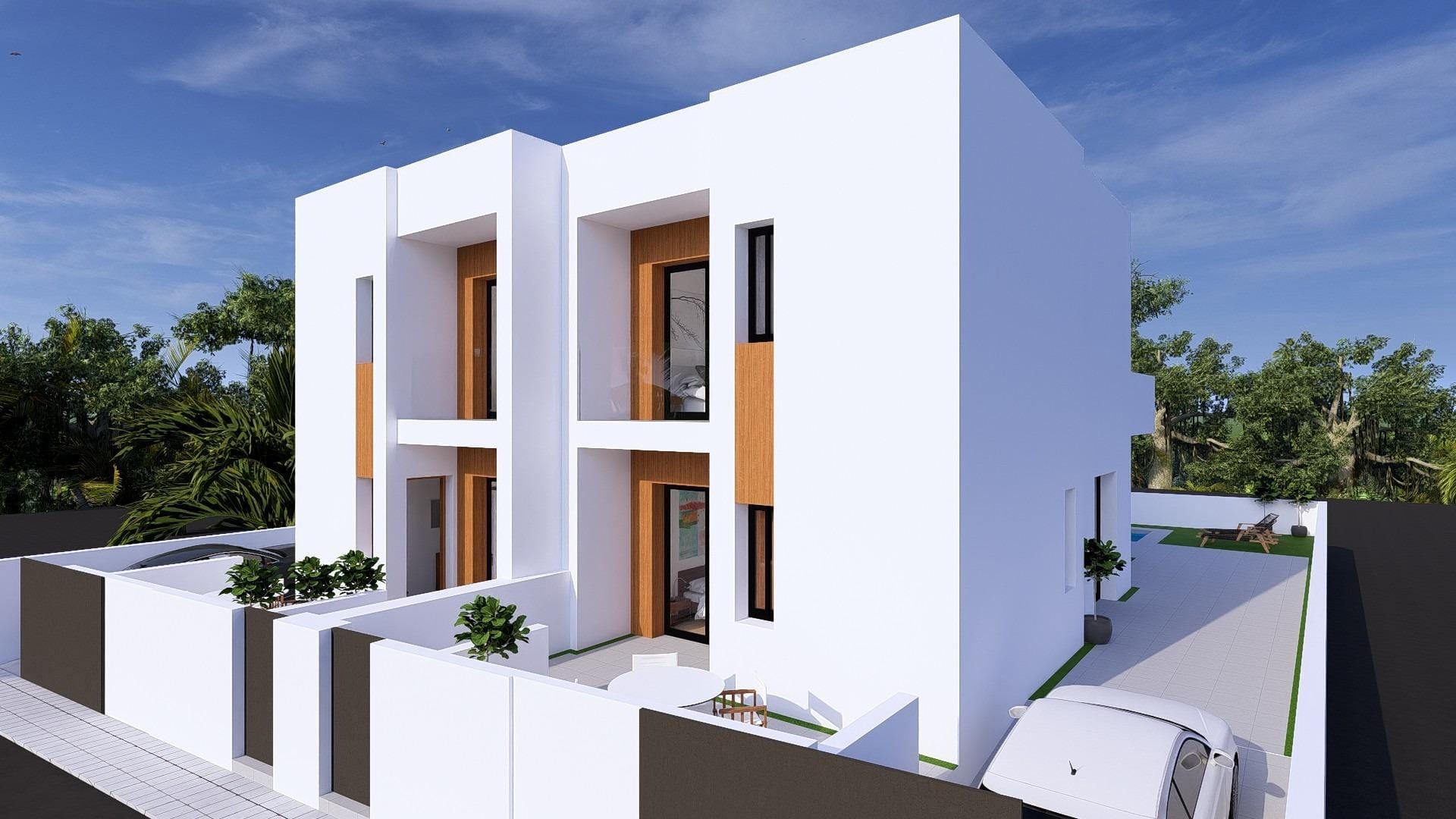 Costa Blanca Rendering of the villa entrances and private parking areas in Daya Nueva, Alicante